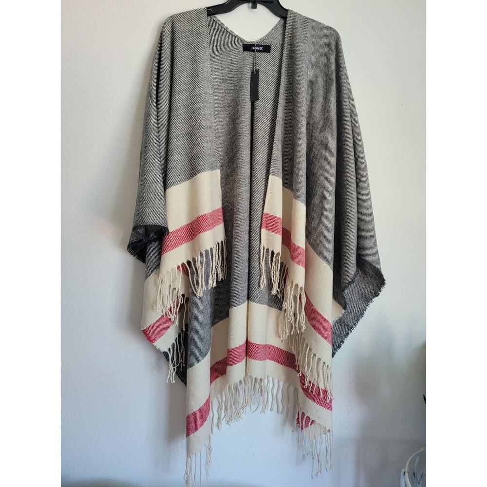 Hurley Women's Shawl Open Front Poncho